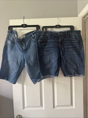 GAP Brand Pair of Dark and Medium Blue Denim Shorts